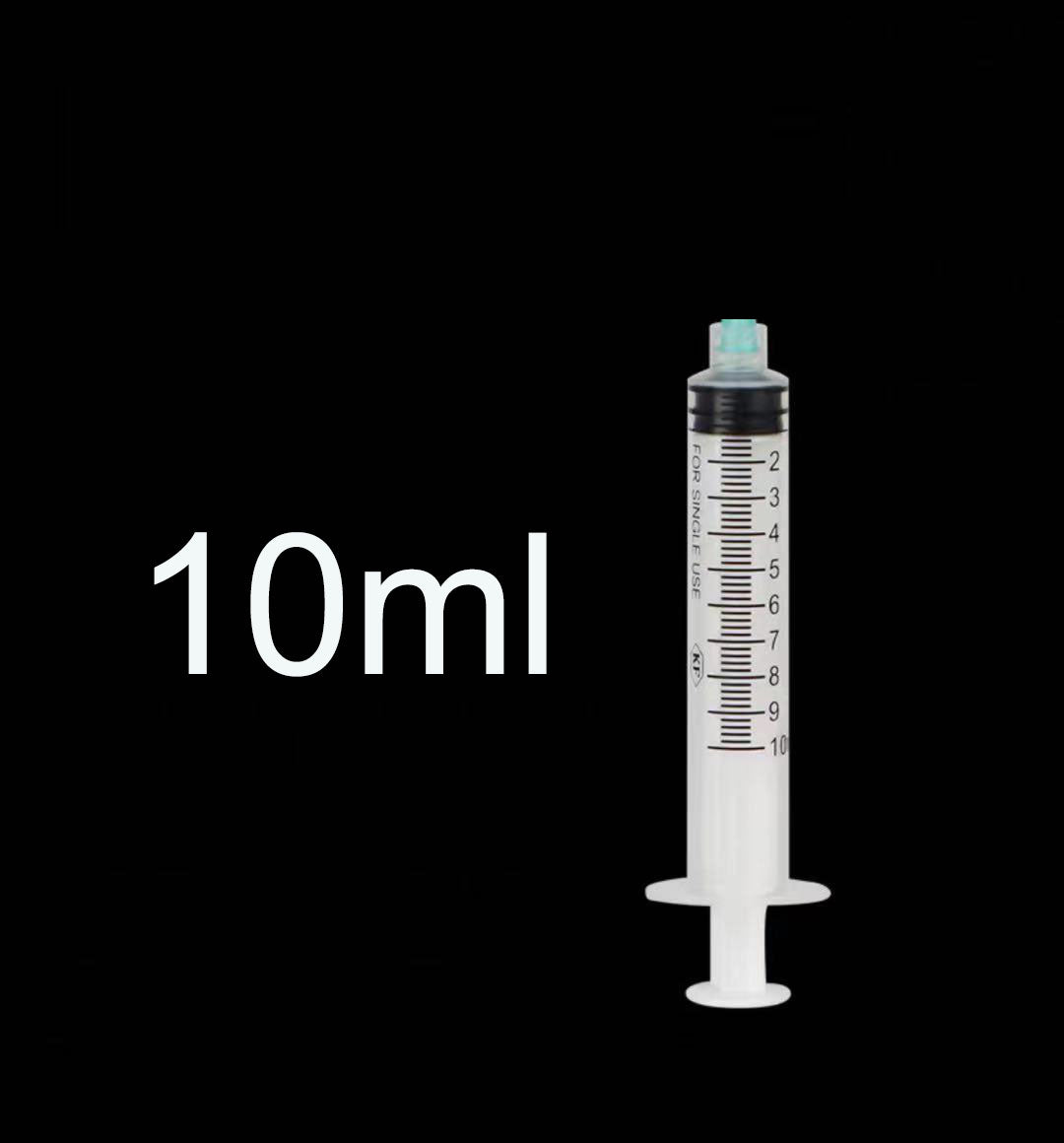 10 Pieces/Lot 1-2-5-10-20-30-60-100-200ml Luer Syringe